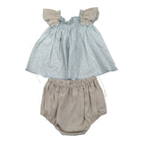 La Stupenderia Completo 2 Pezzi Camicia-Coulotte  per Neonata TBCT56 BIANCO LA STUPENDERIA 