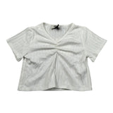 Dixie T-Shirt Tinta Unita Modello Crop per Bambina MBB4070G74 BIANCO DIXIE 