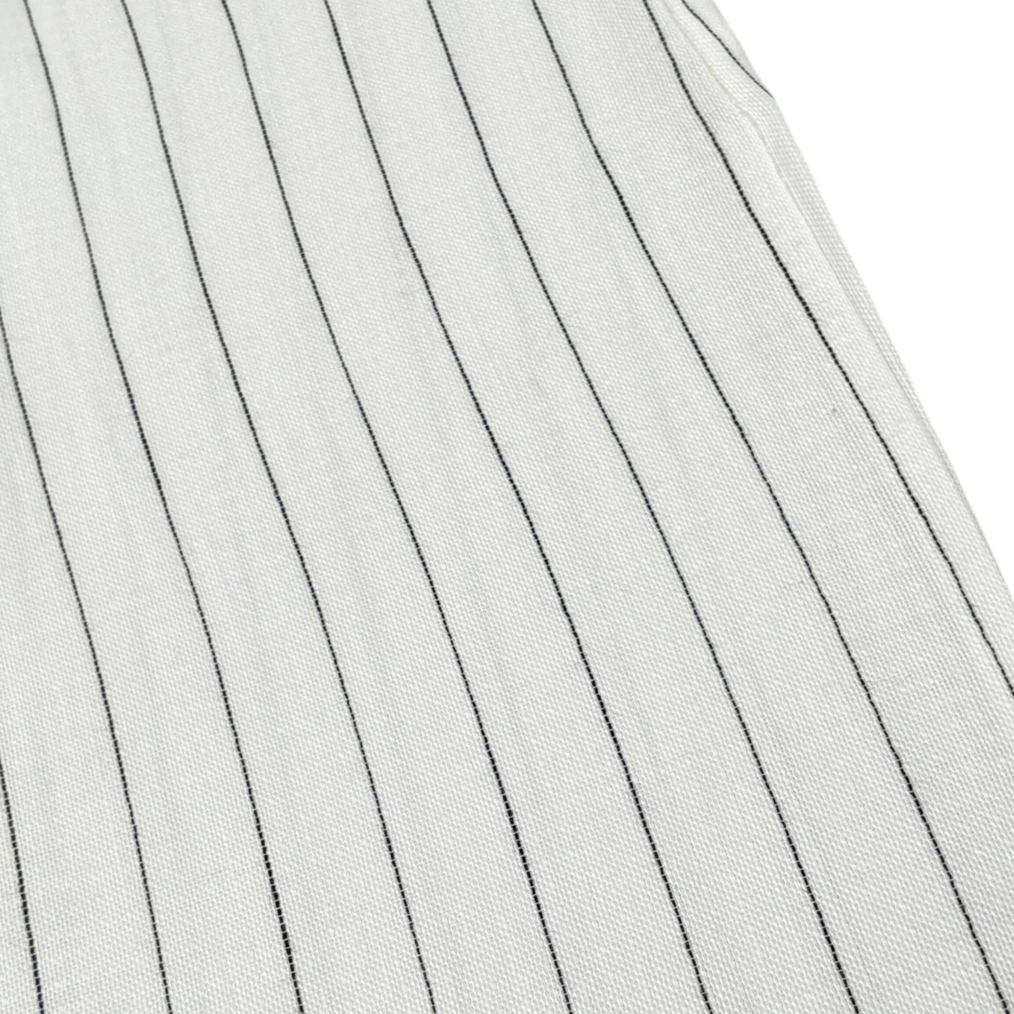 Petit Indi Pantalone Tinta Unita con Fantasia A Righe per Neonato SS25BK8225X BIANCO PETIT INDI 