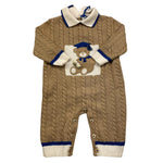 COLORI CHIARI tutina manica lunga tinta unita con orso Beige per Neonato MF167754 BEIGE COLORI CHIARI 