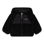 CALVIN KLEIN giubbino tinta unita teddy con cappuccio Nero per Neonato IN0IN00201 NERO CALVIN KLEIN 