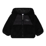 CALVIN KLEIN giubbino tinta unita teddy con cappuccio Nero per Neonato IN0IN00201 NERO CALVIN KLEIN 