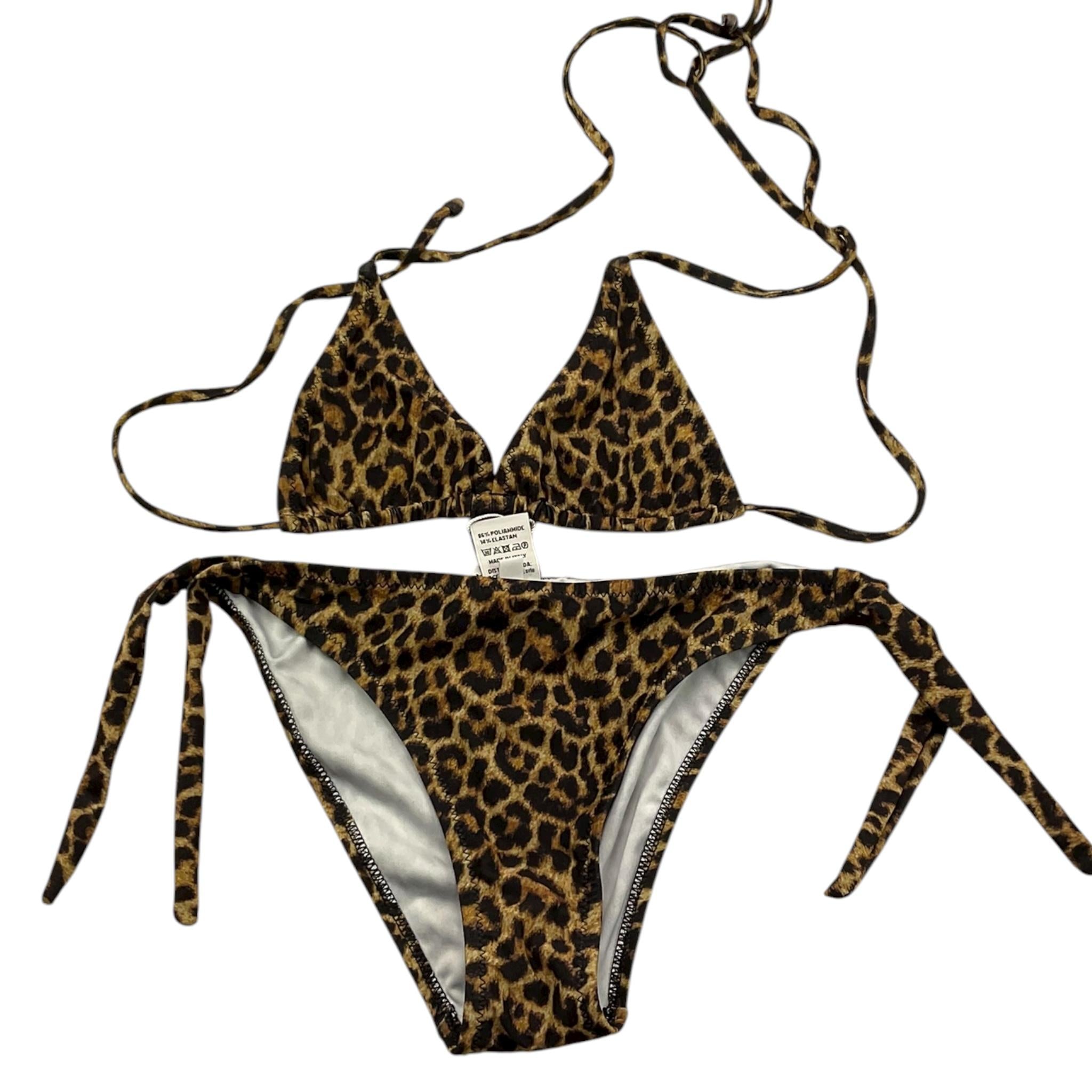 Matinée Costume 2 Pezzi Triangolo-Slip con Fantasia Maculata per Bambina CC3022 MARRONE MATINÉE 