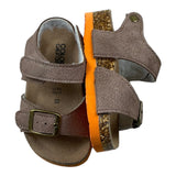 Colors Of California Solid Color Sandals With Contrast Sole Beige For Newborn
