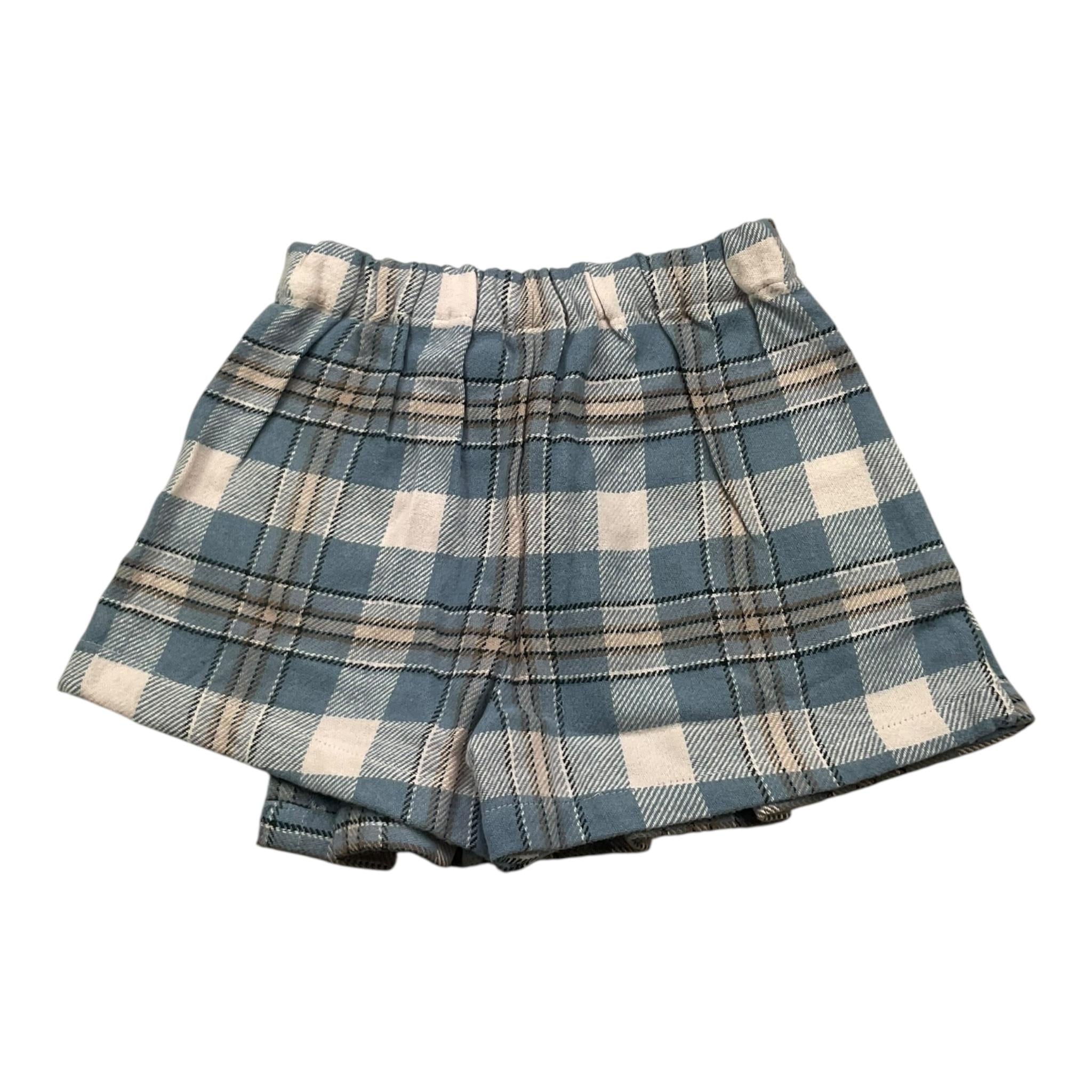 MAYORAL short tinta unita con fantasia scozzese Azzurro per Bambina 4909 AZZURRO MAYORAL 