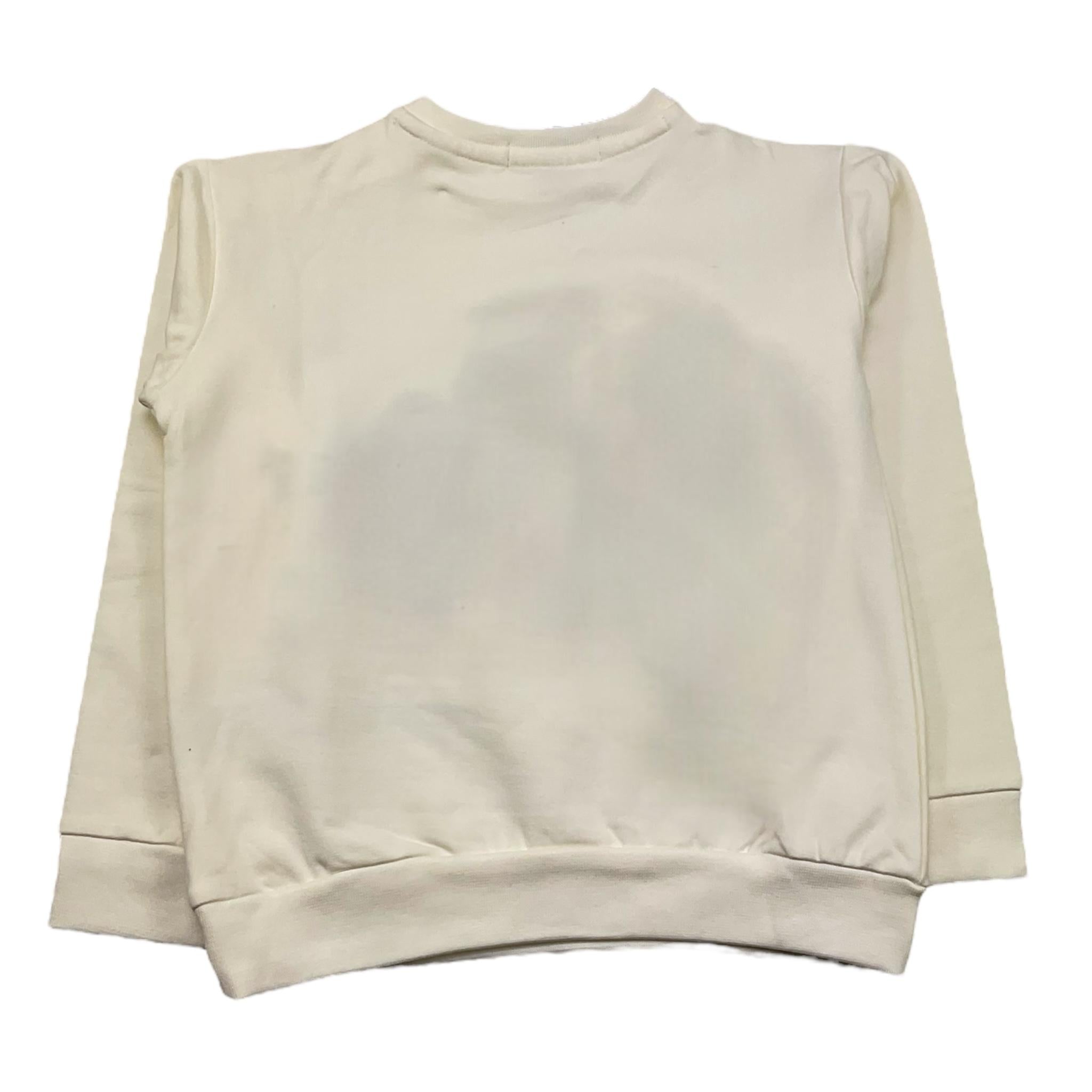 NEVER TOO felpa chiusa gircollo tinta unita con stampa in contrasto Panna per Neonato NT2152N PANNA NEVER TOO 