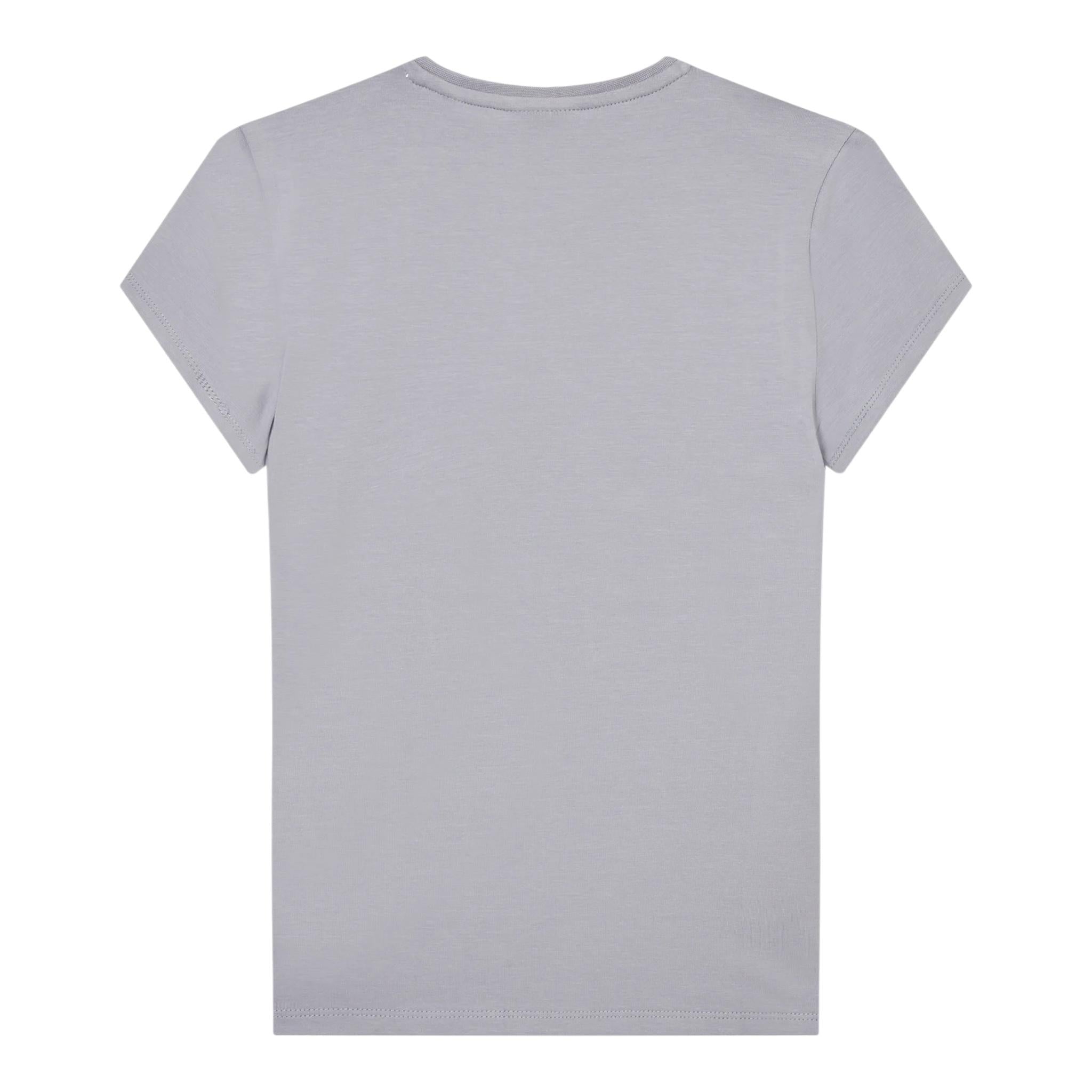 GUESS t-shirt girocollo tinta unita con stampa logo Lilla per Bambina J4RI49J1314 LILLA GUESS 