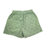 Saint Barth Short Tinta Unita In Pizzo Sangallo per Bambina MEA001040 VERDE SAINT BARTH 