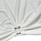 Lu Lu By Miss Grant Top Tinta Unita Mezza Manica per Bambina LL3622 BIANCO LU LU BY MISS GRANT 