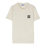 Stone Island T-Shirt Girocollo Tinta Unita con Logo per Bambino K1S162100002 SABBIA STONE ISLAND 