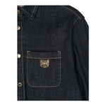 ELISABETTA FRANCHI camicia in denim tinta unita con cuciture in contrasto Blu per Bambina EFCA244 BLU ELISABETTA FRANCHI 