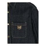 ELISABETTA FRANCHI camicia in denim tinta unita con cuciture in contrasto Blu per Bambina EFCA244 BLU ELISABETTA FRANCHI 