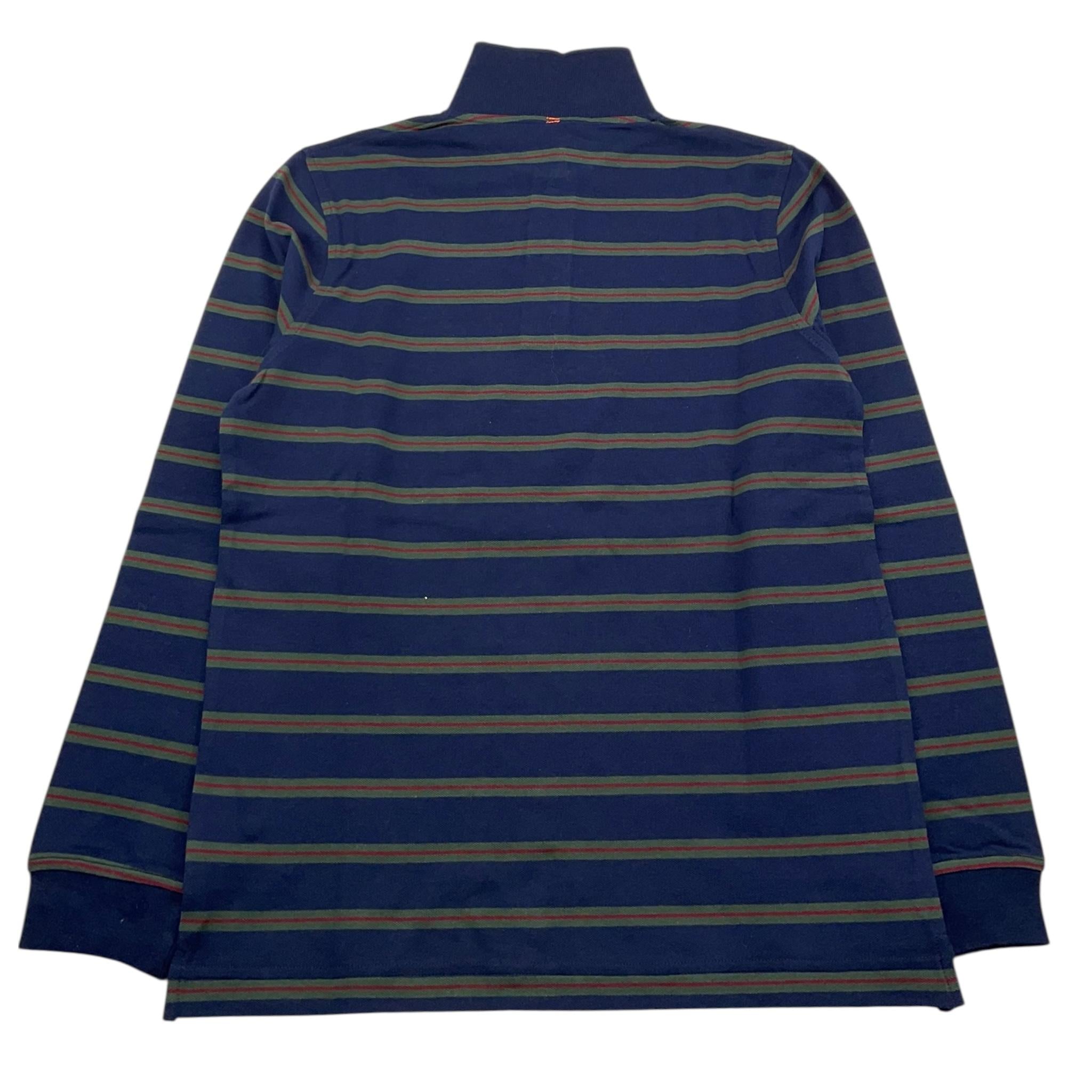 SUN68 polo manica lunga tinta unita fantasia a righe Blu per Bambino A28313 BLU SUN68 