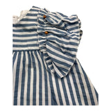 Barcellino Complete 2 Piece Shirt-Short White/Blue For Baby Girl