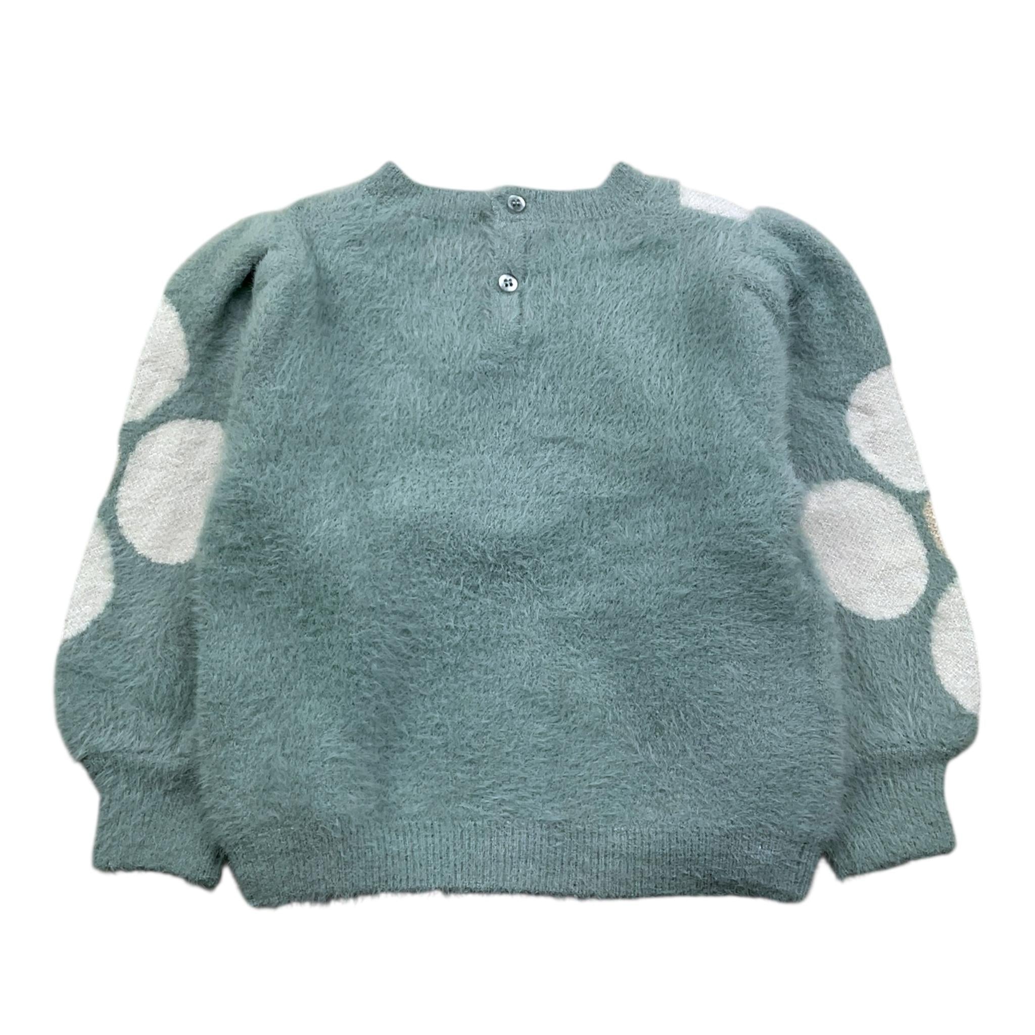 MAYORAL maglia girocollo tinta unita ricami fiori Verde acqua per Bambina 2321X VERDE ACQUA MAYORAL 