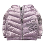 REFRIGUE giubbino tinta unita con cappuccio e stampa logo Lilla per Neonata 2881O00003X LILLA REFRIGUE 