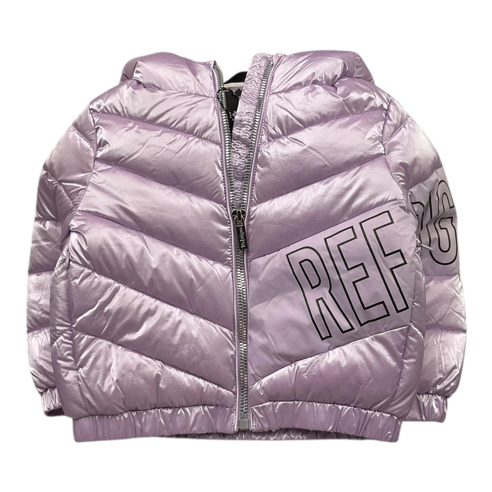 REFRIGUE giubbino tinta unita con cappuccio e stampa logo Lilla per Neonata 2881O00003X LILLA REFRIGUE 