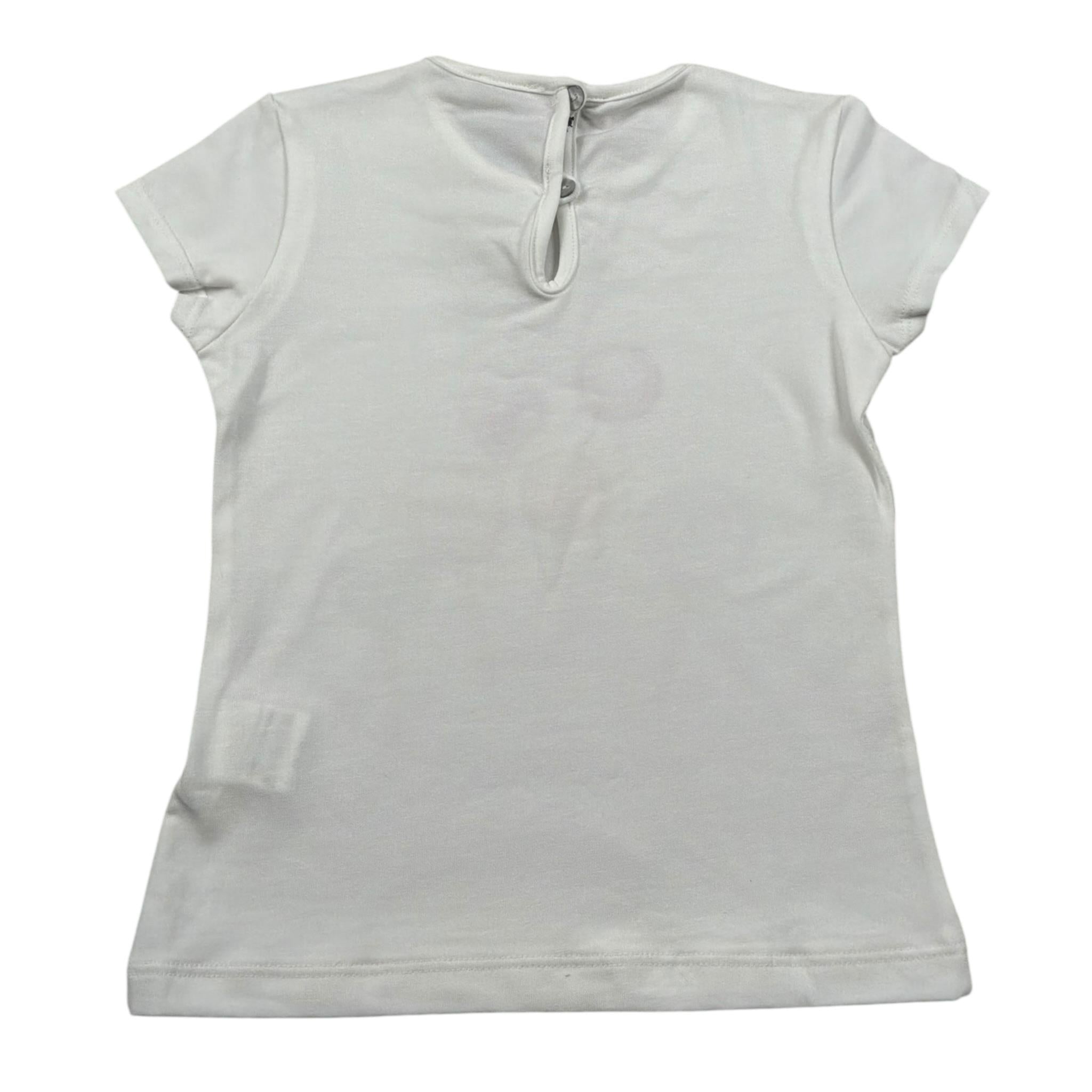 J.O. Milano T-Shirt Girocollo tinta unita con Stampa Bianco per Bambina 576Q5J BIANCO J.O. MILANO 