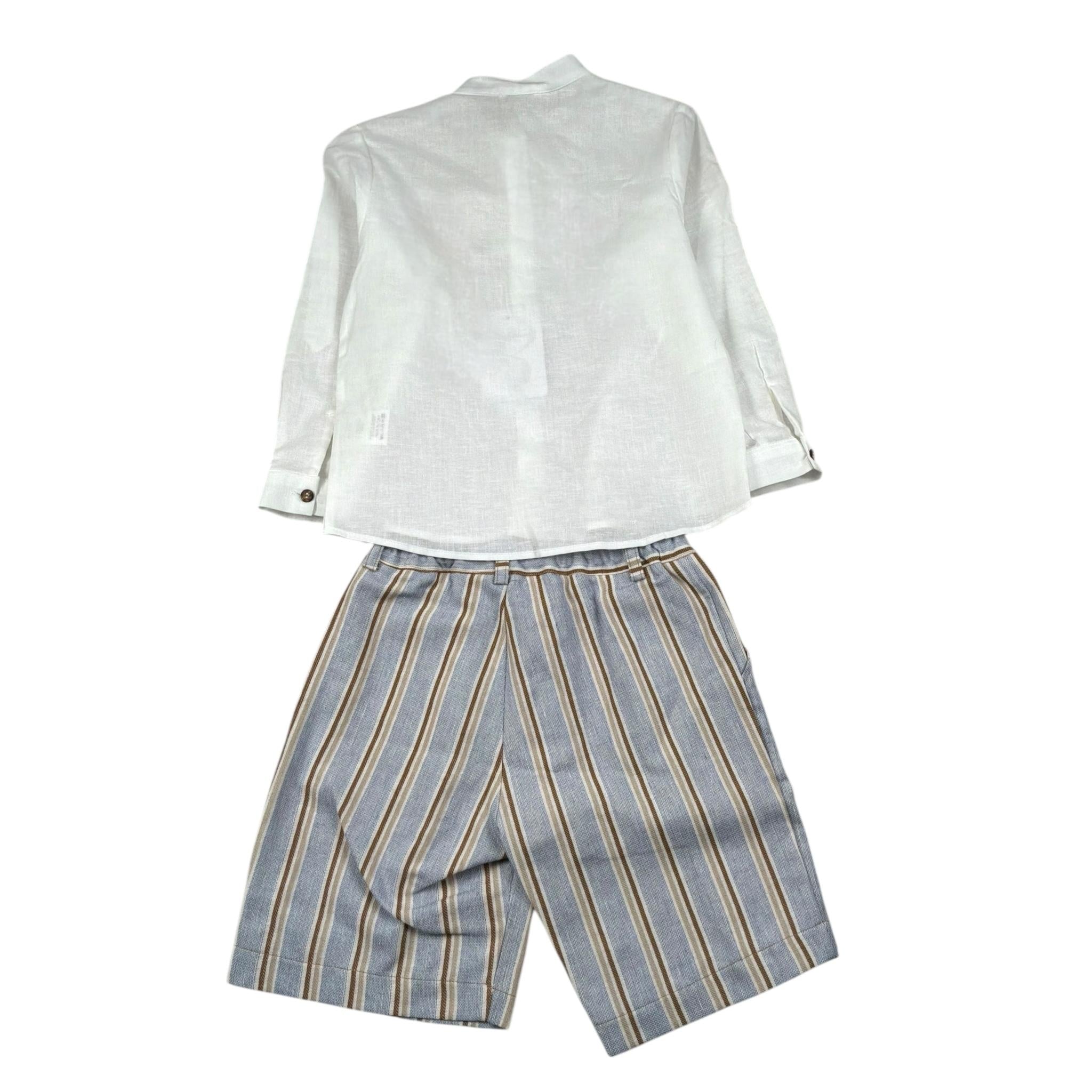 Barcellino Completo 2 Pezzi Camicia-Bermuda per Neonato 120110N BIANCO BARCELLINO 