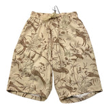 Yes London Plain Beige Patterned Bermuda Shorts For Boys
