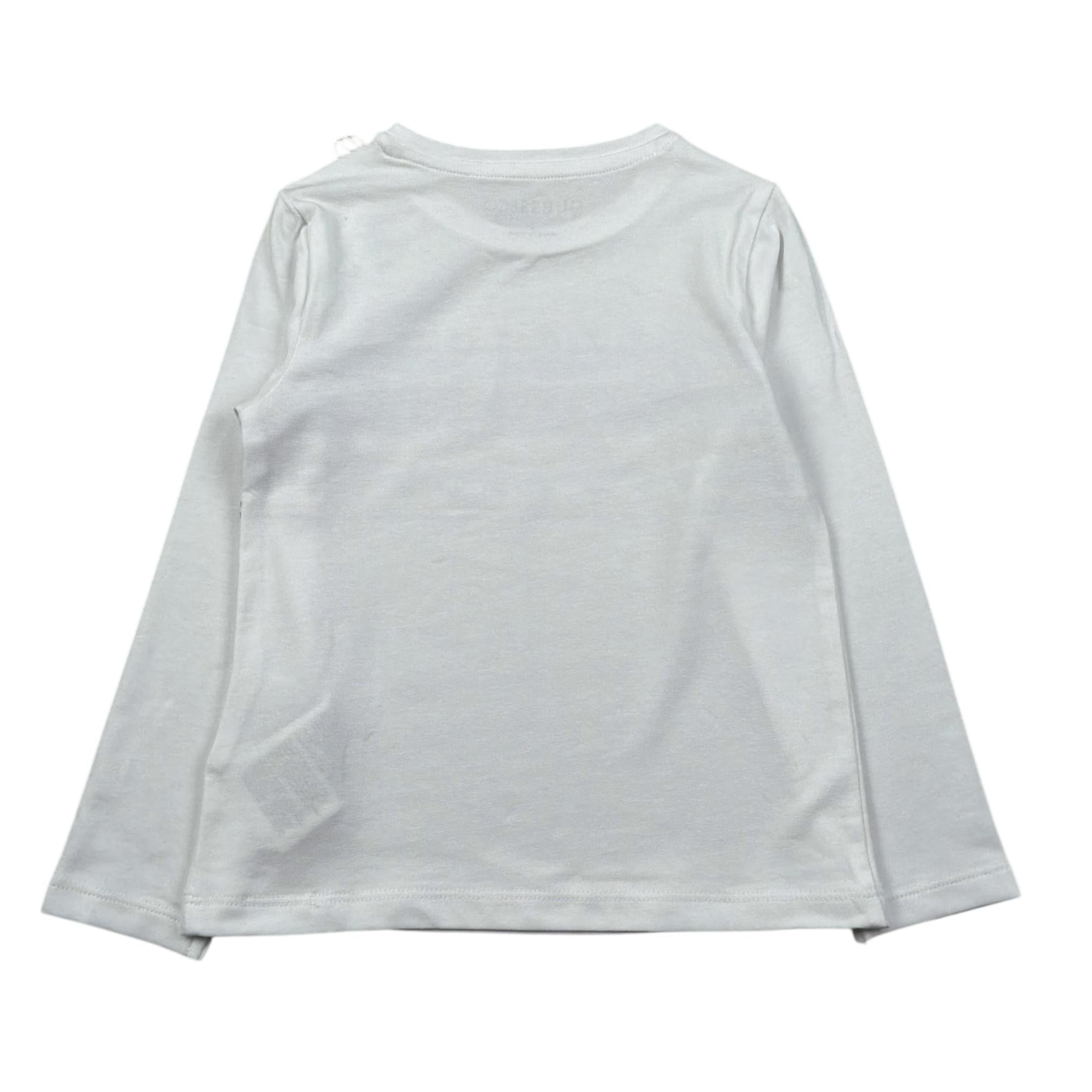 Guess Shirt Girocollo Tinta Unita con Logo per Neonata K5RI04K6YW4 BIANCO GUESS 