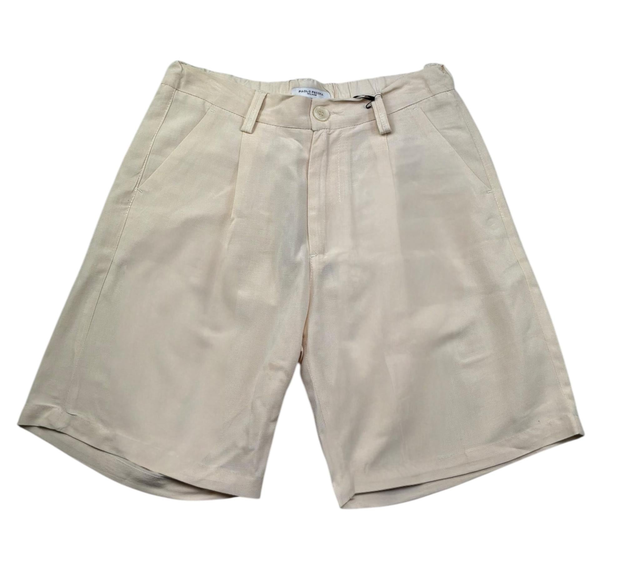 Paolo Pecora Bermuda Tinta Unita con Elastico In Vita per Bambino PP4382 SABBIA PAOLO PECORA 