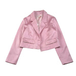 Please Giacca Tinta Unita In Raso per Bambina JB01310G73XX ROSA PLEASE 