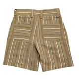 Daniele Alessandrini Solid Color Bermuda Shorts With Striped Pattern And Adjustable Waist Sand For Newborn