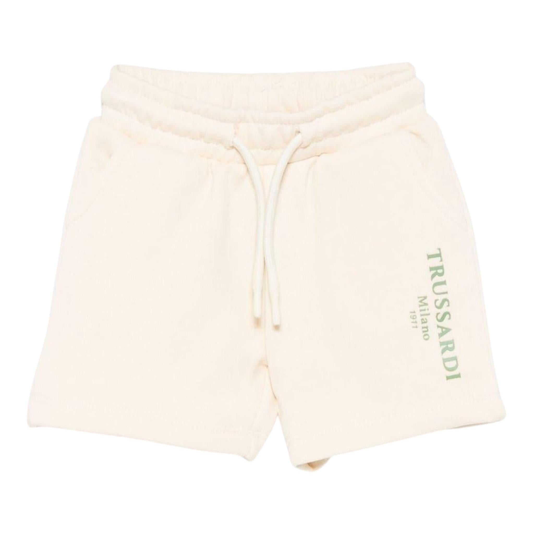 Trussardi Bermuda Tinta Unita con Elastico In Vita per Neonato TIP25016BEXX BEIGE TRUSSARDI 