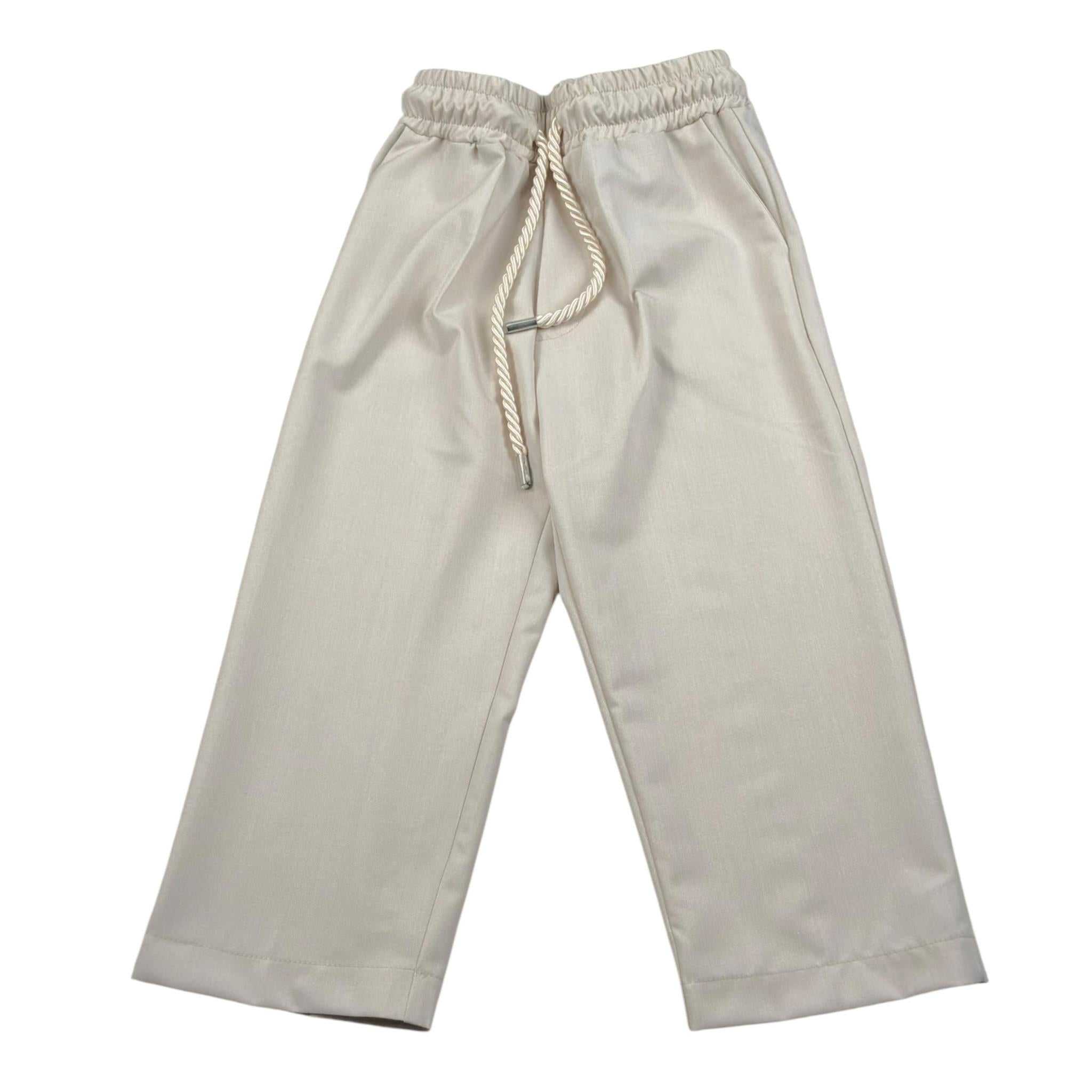 Duepuntozero Pantalone Tinta Unita con Elastico In Vita per Neonato PTBR1N BEIGE DUEPUNTOZERO 