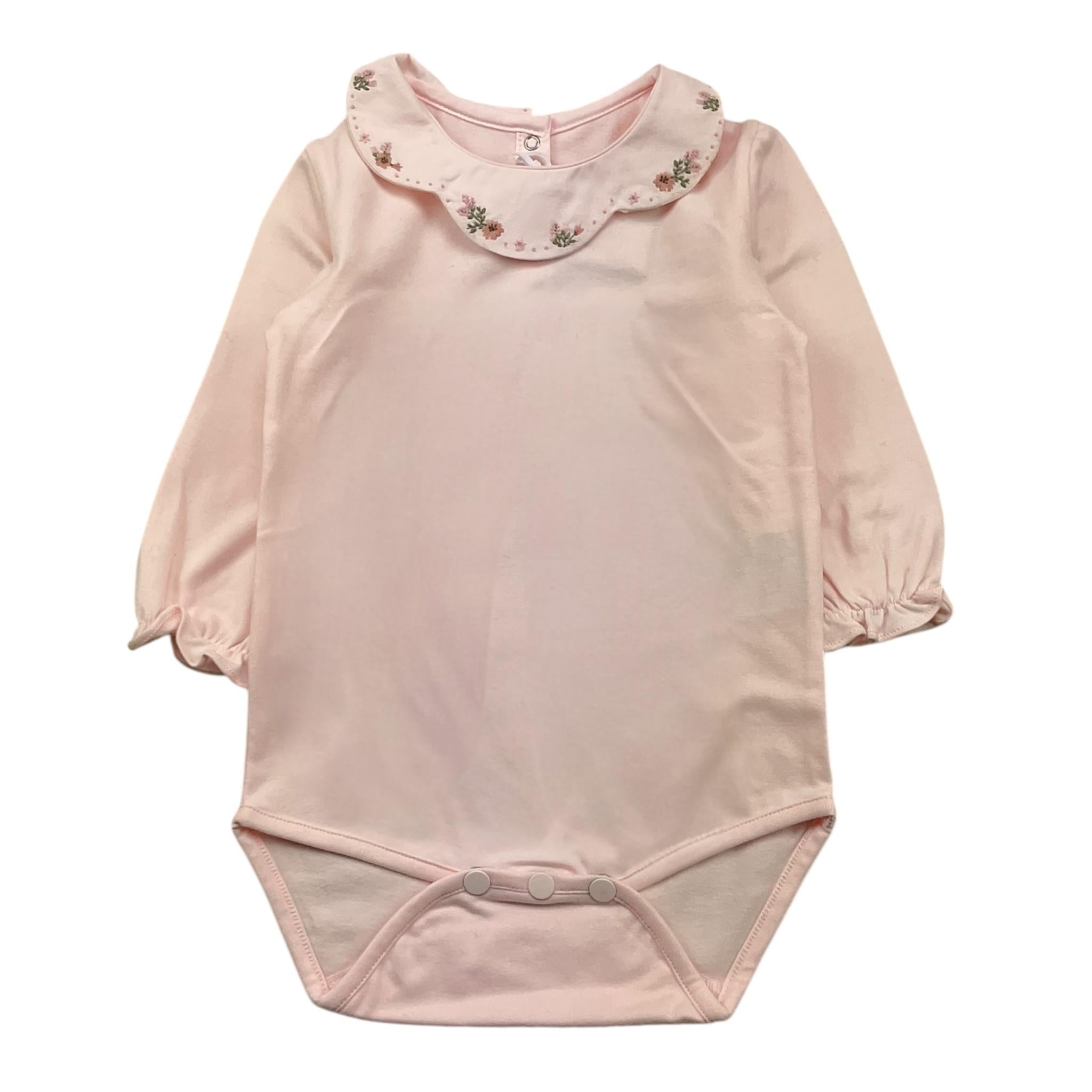 TARTINE ET CHOCOLAT body tinta unita con colletto Rosa per Neonata TZ11031 ROSA TARTINE ET CHOCOLAT 