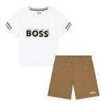 Boss Completo 2 Pezzi T-Shirt-Bermuda Bianco per Neonato J506244 BIANCO BOSS 