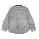Dondup Solid Color Shirt Long Sleeve Striped Pattern White For Boys
