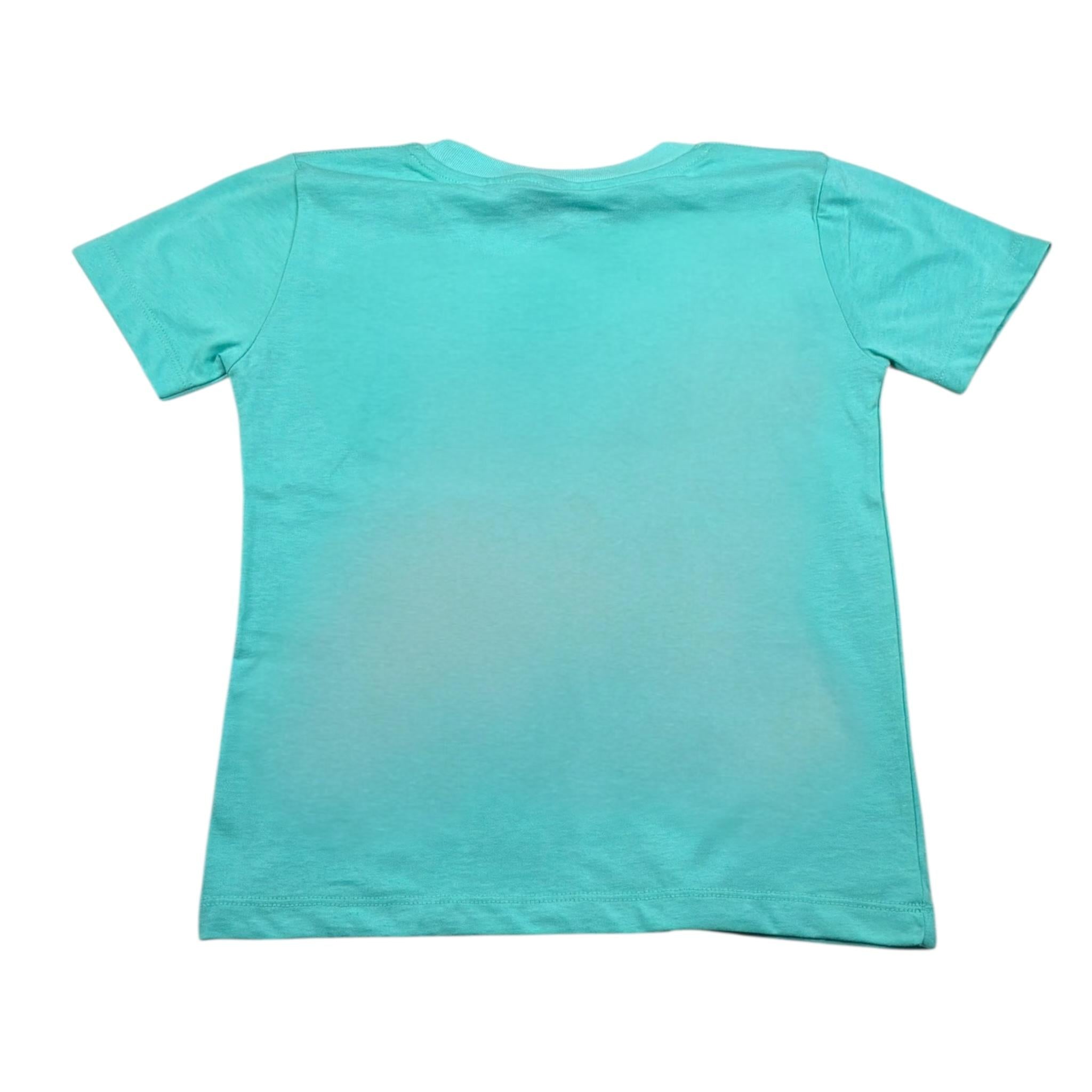 4Giveness T-Shirt Tinta Unita Girocollo per Bambina FGCB4077 VERDE ACQUA 4GIVENESS 
