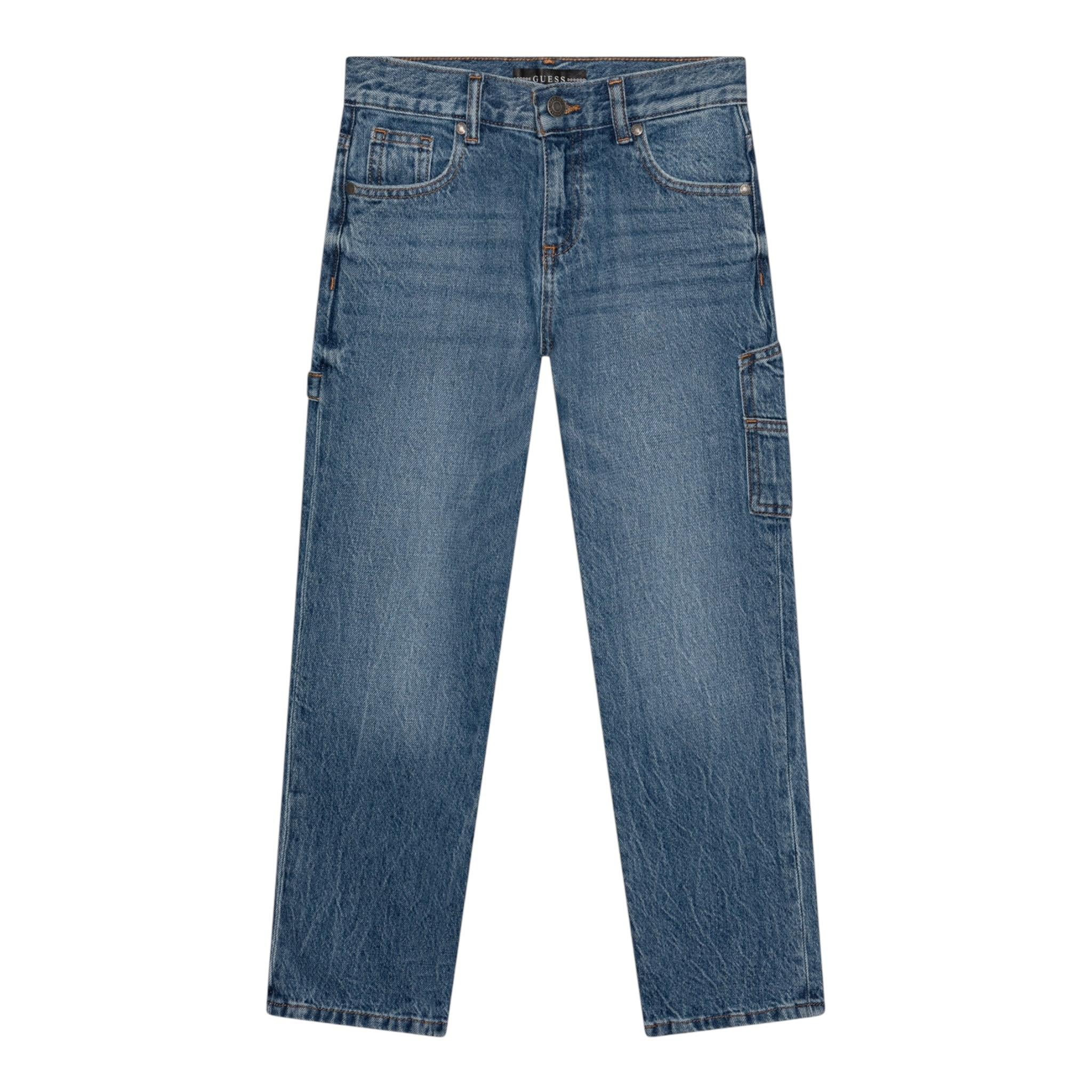 GUESS jeans tinta unita con tasconi Blu per Bambino L4YA11D5D70 BLU GUESS 