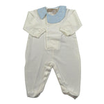 La Stupenderia Tutina Tinta Unita con Stampa per Neonata TBTT67 PANNA/AZZURRO LA STUPENDERIA 