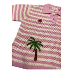 Saint Barth Polo Mezza Manica Fantasia A Righe per Bambina PIX0003 BIANCO/ROSA SAINT BARTH 