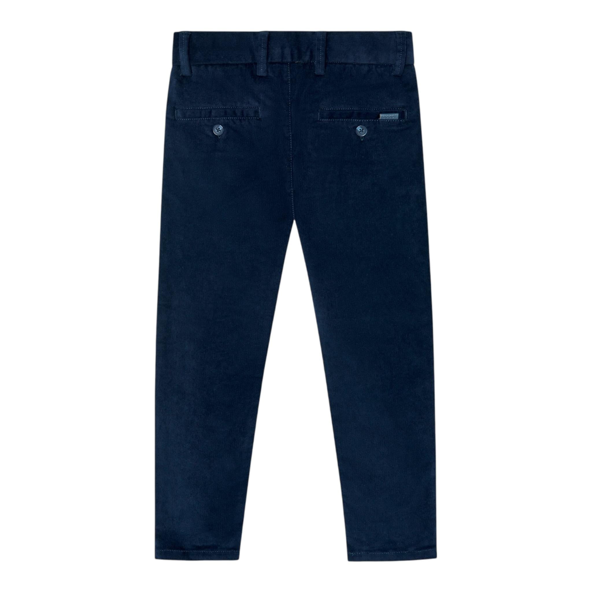 BOBOLI pantalone tinta unita con girovita regolabile Blu per Bambino 737096 BLU BOBOLI 