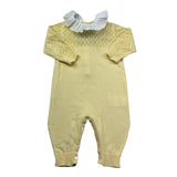 Le Bebe Tutina Manica Lunga Tinta Unita con Trafori per Neonata LBG6247 GIALLO LE BEBE 
