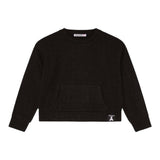 PATRIZIA PEPE maglia girocollo tinta unita con logo Nero per Bambina 7M0852 NERO PATRIZIA PEPE 