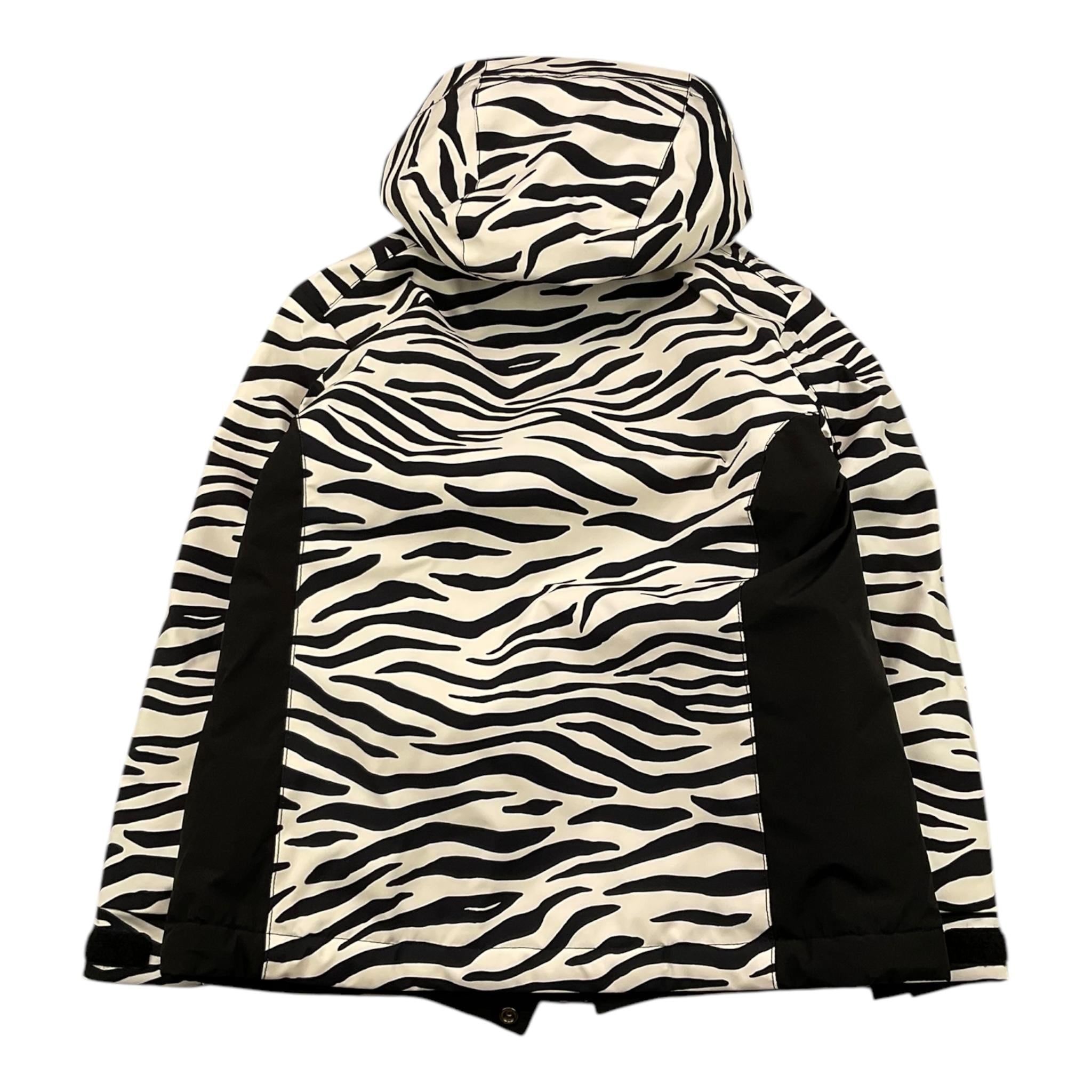 SAINT BARTH giubbino da neve bicolore con fantasia zebrata Bianco/nero per Bambina CHV001 BIANCO/NERO SAINT BARTH 