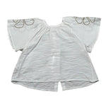 M+E' Camicia Mezza Manica tinta unita Cn Ricami Bianco per Neonata UE1699 BIANCO M+E' 
