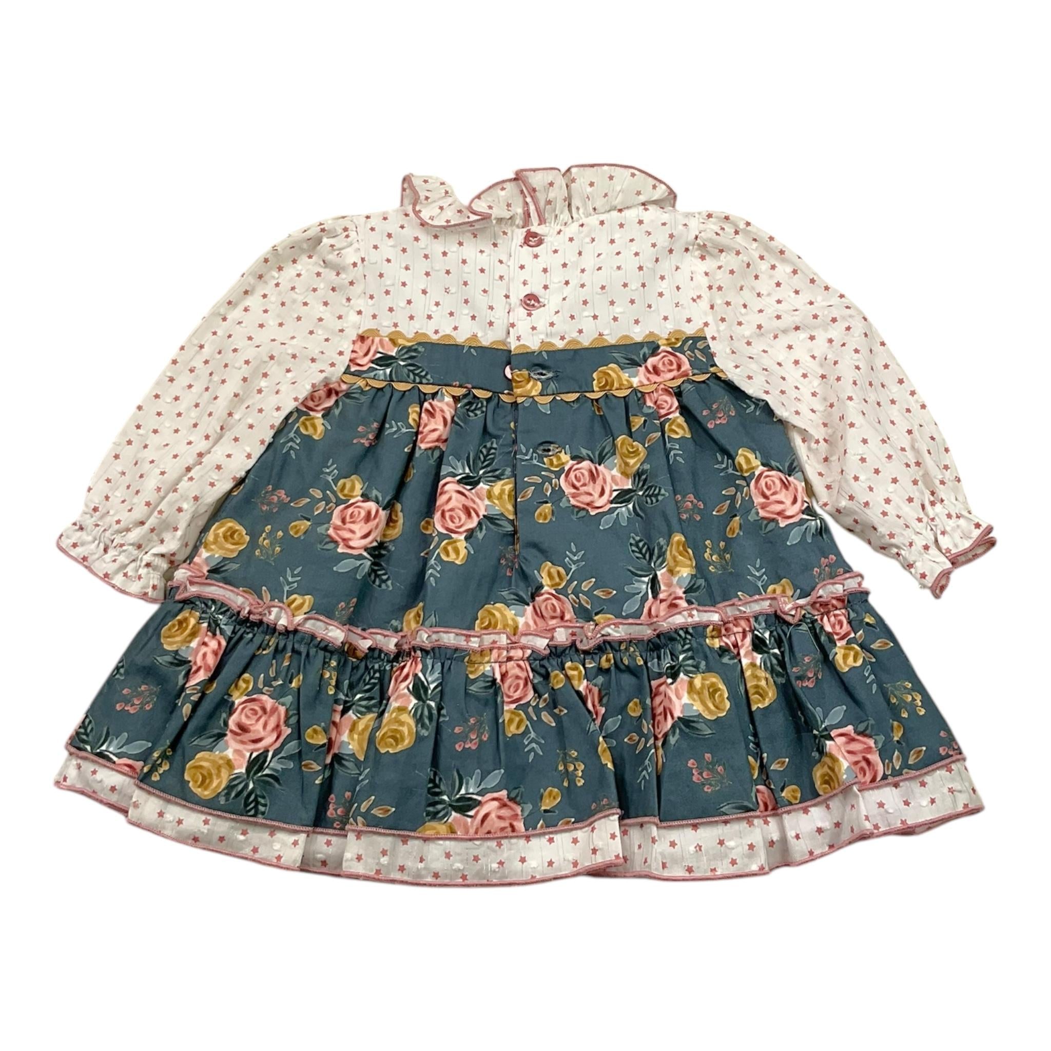 MIRANDA abit bicolore con fantasia Bianco/verde per Neonata 360144 BIANCO/VERDE MIRANDA 