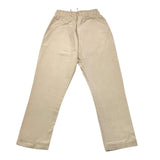 Never Too Solid Color Pants With Elastic Waist Beige For Boys