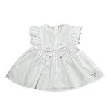 Sarabanda Camicia Tinta Unita con Balze per Neonata 0B358N BIANCO SARABANDA 