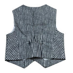 Manuel & Frank Gilet Bicolore con Fantasia A Righe per Neonato MF5119I BIANCO/BLU MANUEL & FRANK 