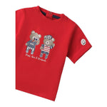 Minibanda T-Shirt Girocollo Tinta Unita con Stampa per Neonato 3B613 ROSSO MINIBANDA 
