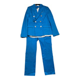 Brando Complete 4 Pieces Jacket-Shirt-Pants-Bow Tie Blue For Boys