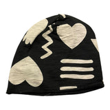 SHOE cappello tinta unita con stampe in contrasto Nero per Bambina CAPSH NERO SHOE 