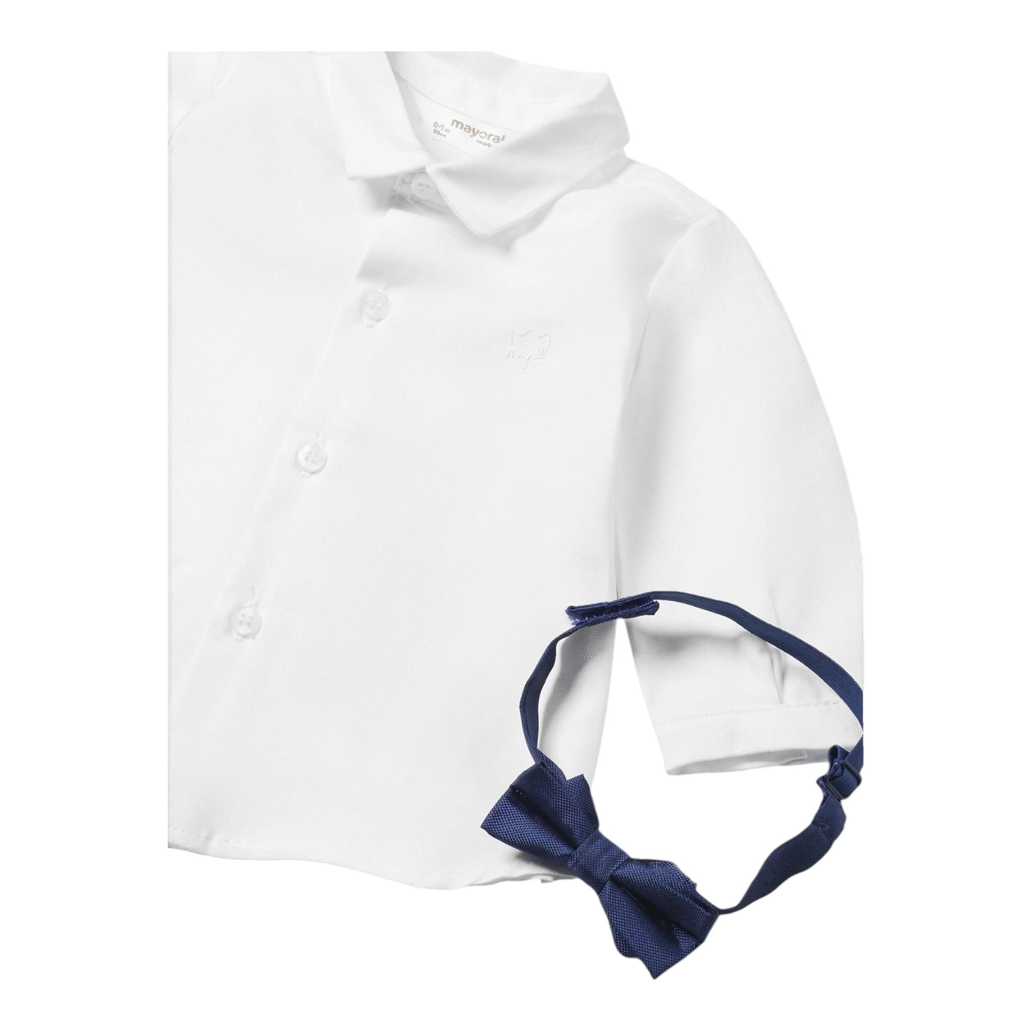 MAYORAL camicia tinta unita con papillons Bianco/blu per Neonato 2180X BIANCO/BLU MAYORAL 
